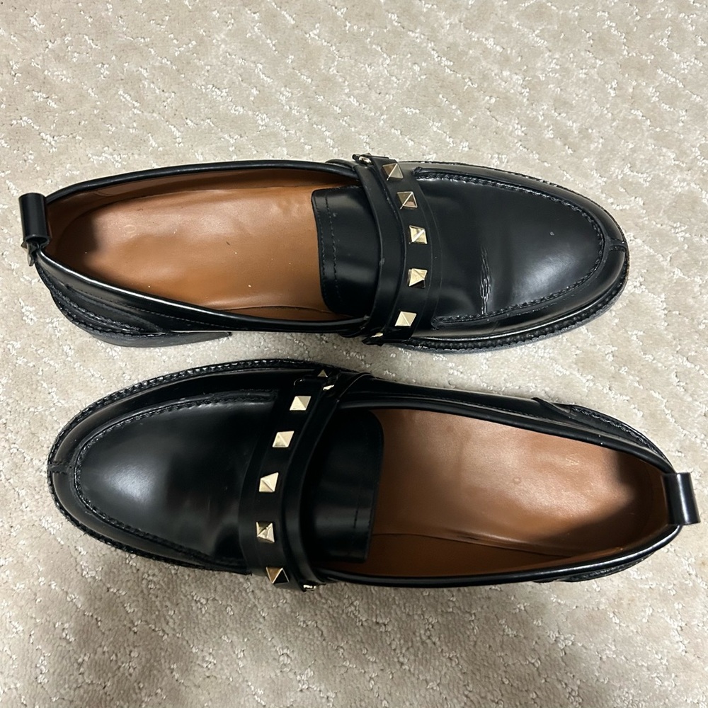 Valentino black stud loafers BLACK size 39
